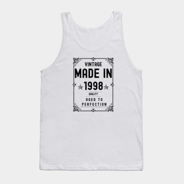 Vintage Made in 1998 Quality Aged to Perfection Tank Top by Xtian Dela ✅